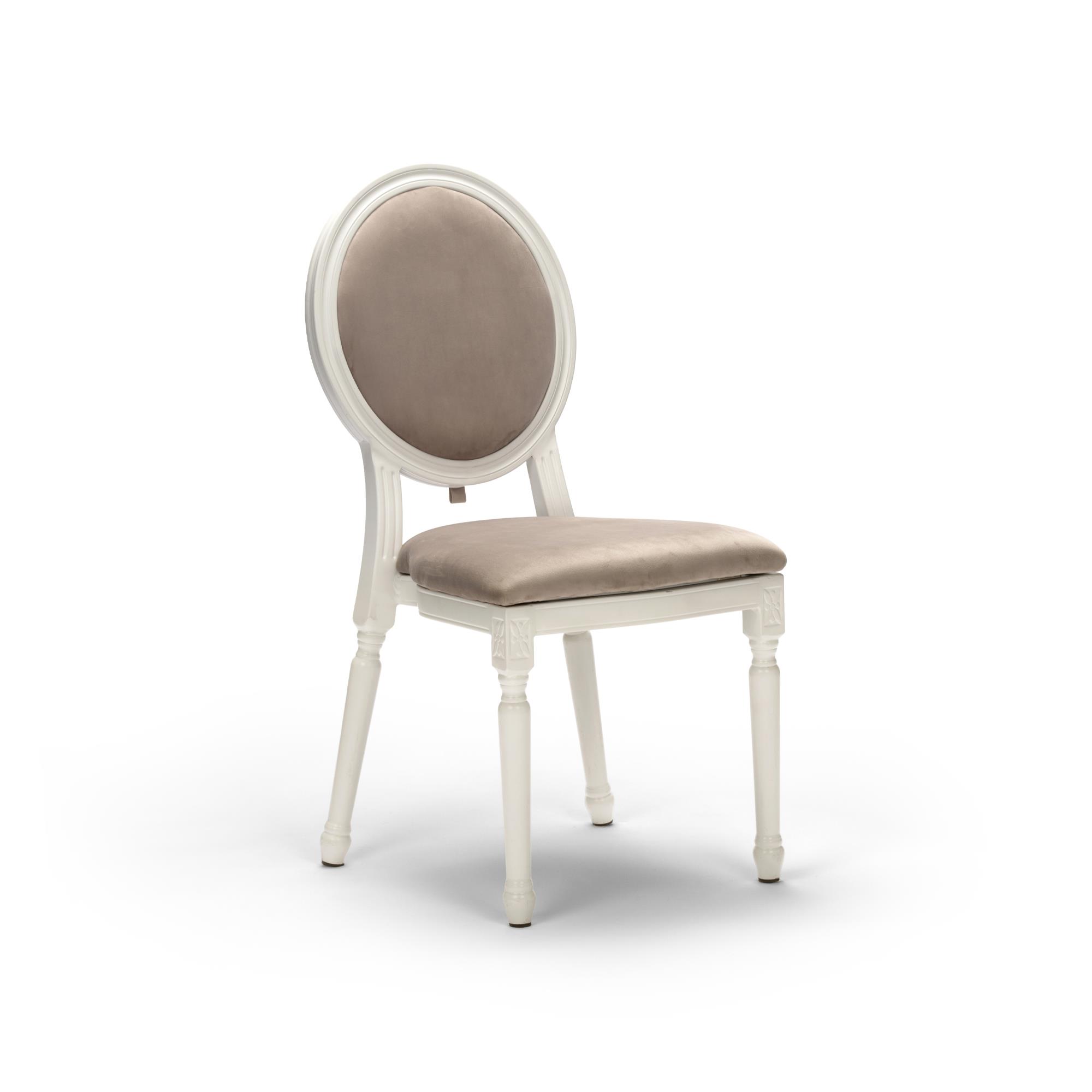 Rental store for Chair Louis XV White w Pewter Cushion in Tulsa OK