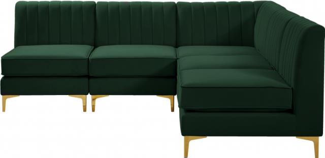 Where to find ALINA GREEN VELVET 5PC SECTIONAL in Tulsa