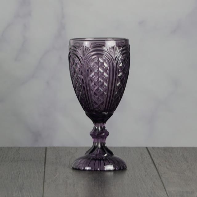 Rental store for Carousel Goblet Amethyst Glass 11oz in Tulsa OK