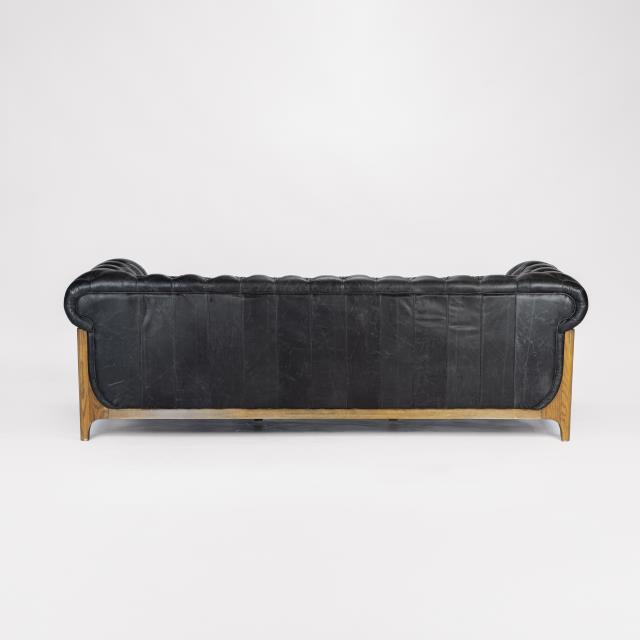 Where to find MOD BLACK LEATHER CHESTERFIELD SOFA in Tulsa