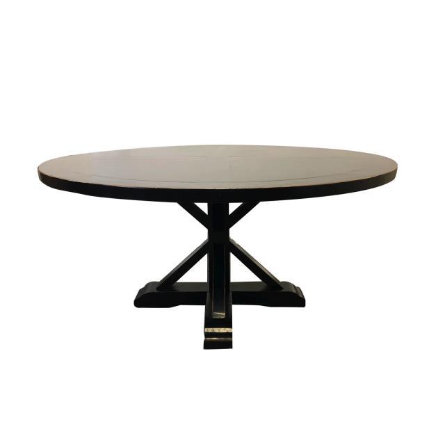 Rental store for BLACK ROUND SALAVAGED DINING TABLE in Tulsa OK