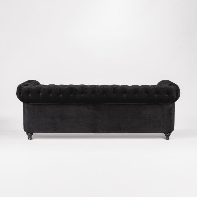 Where to find Chesterfield Black Velvet Sofa in Tulsa