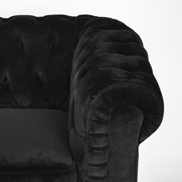 Where to find Chesterfield Black Velvet Sofa in Tulsa