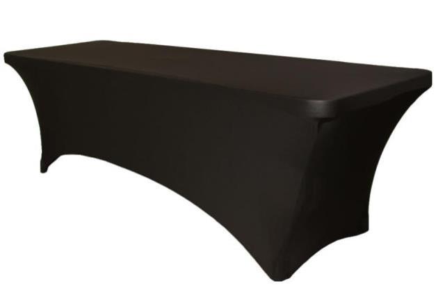 Rental store for BLACK SPANDEX TABLE COVERS in Tulsa OK