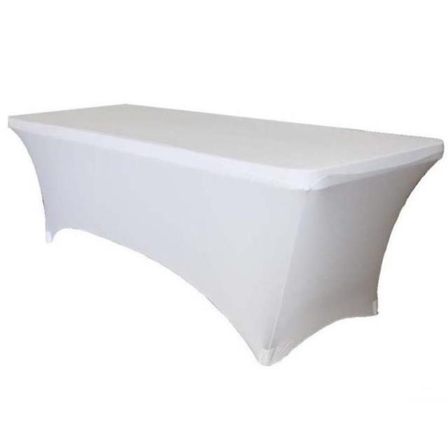 Rental store for WHITE SPANDEX TABLE COVERS in Tulsa OK