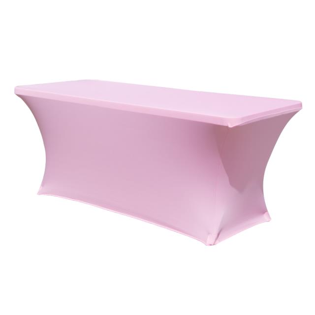 Rental store for LIGHT PINK SPANDEX TABLE COVER in Tulsa OK