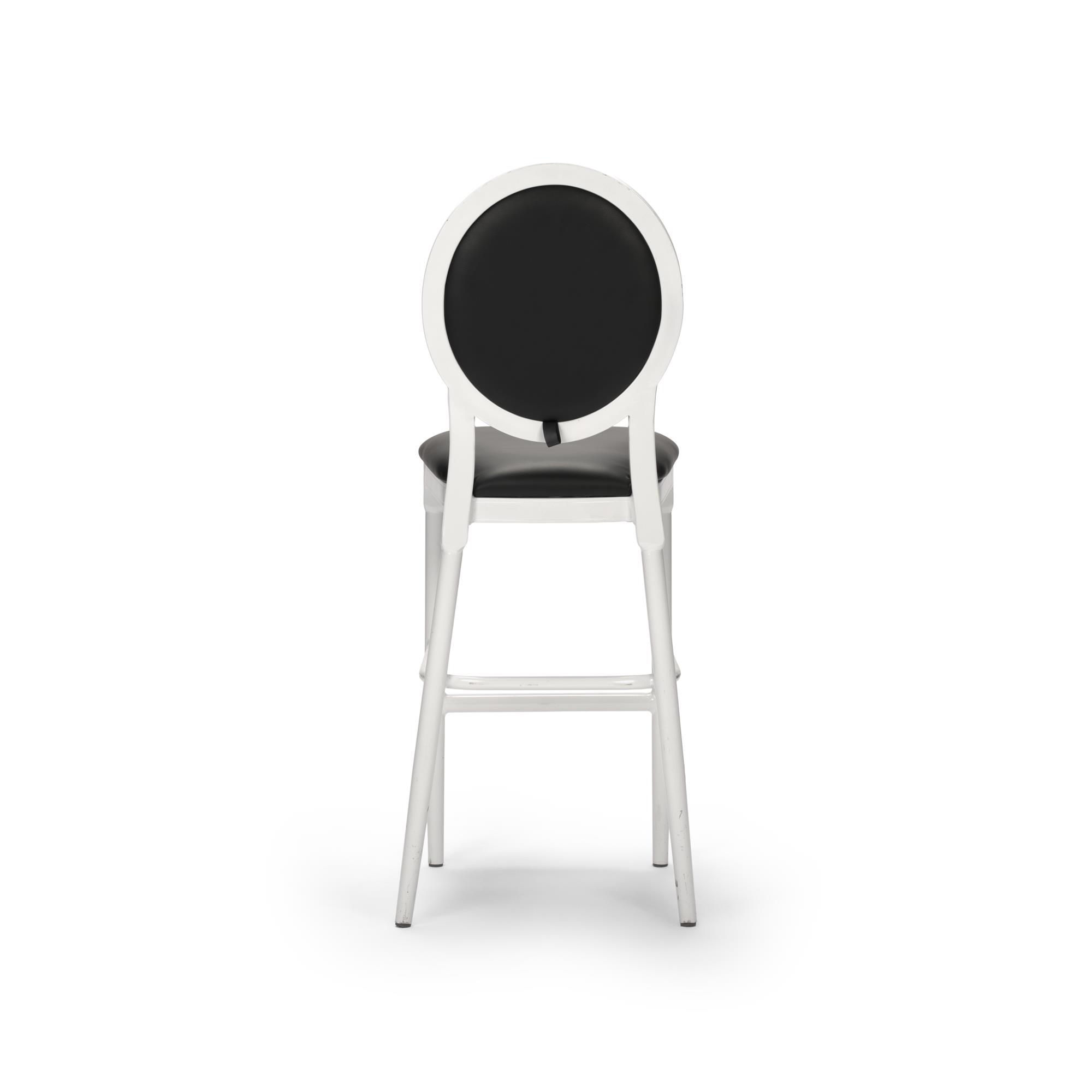 Where to find Barstool Louis XV White w Black Cushion in Tulsa
