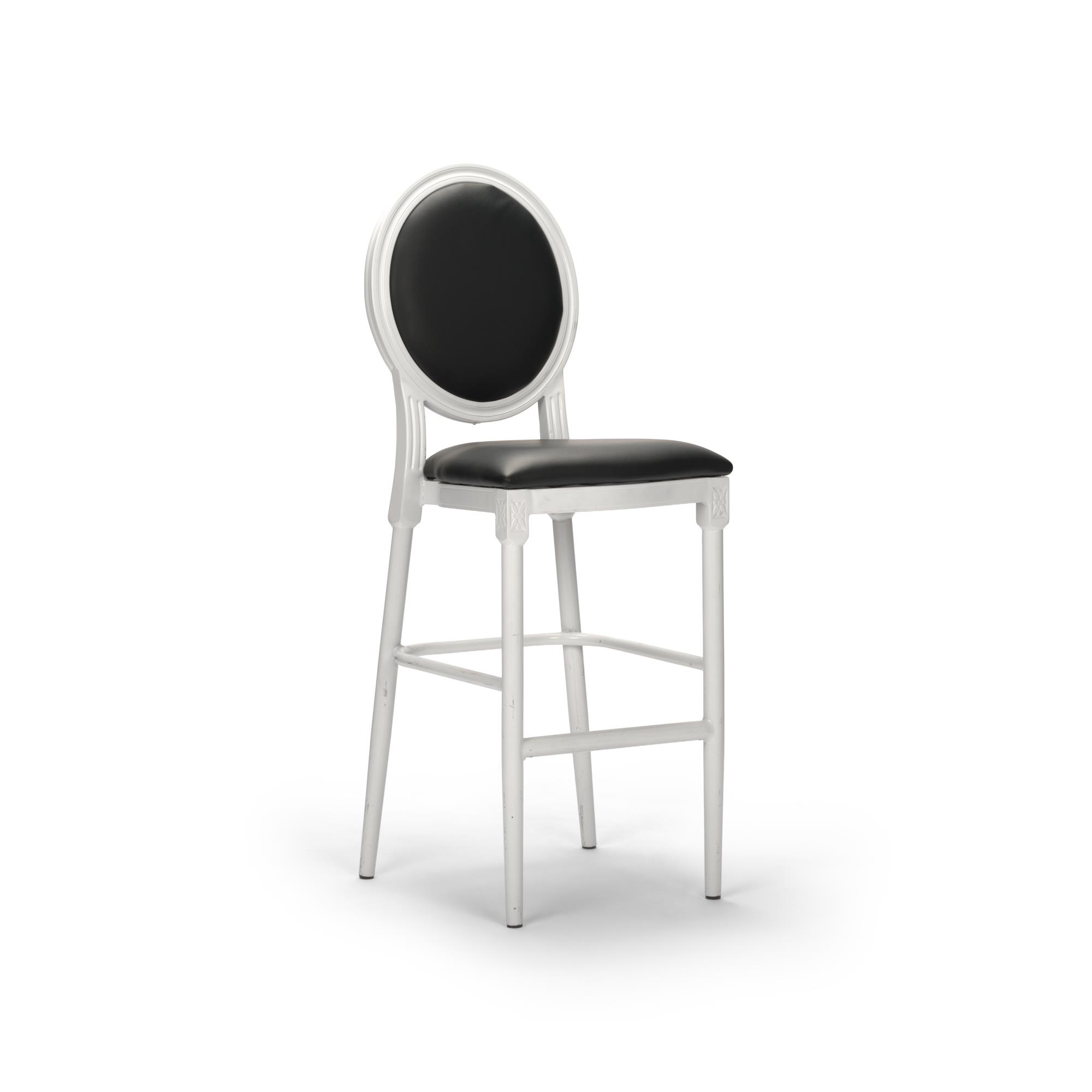 Rental store for Barstool Louis XV White w Black Cushion in Tulsa OK