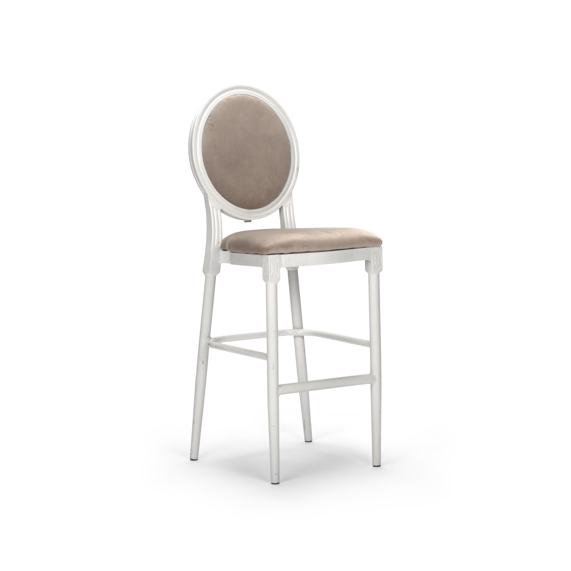 Rental store for Barstool Louis XV White w Pewter in Tulsa OK