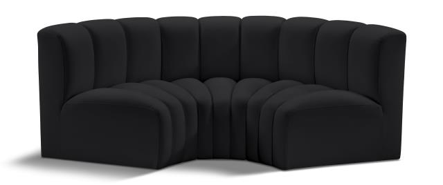 Rental store for ARC BLACK VELVET 3pc CURVED SECTIONAL in Tulsa OK