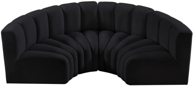 Rental store for ARC BLACK VELVET 4pc HALF MOON SECTIONAL in Tulsa OK