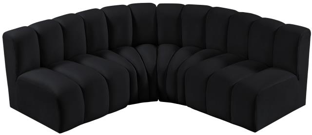 Rental store for ARC BLACK VELVET 4pc L-CURVE SECTIONAL in Tulsa OK