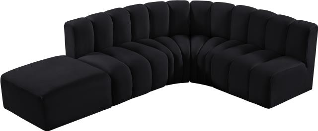 Rental store for ARC BLACK VELVET 5pc L-CURVE SECTIONAL in Tulsa OK