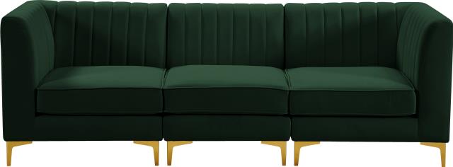 Rental store for ALINA GREEN VELVET 3PC SOFA in Tulsa OK