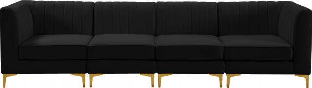 Rental store for ALINA BLACK VELVET 4PC SOFA in Tulsa OK