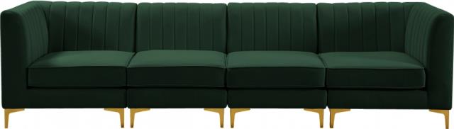 Rental store for ALINA GREEN VELVET 4PC SOFA in Tulsa OK