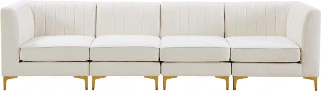 Rental store for ALINA CREAM VELVET 4PC SOFA in Tulsa OK