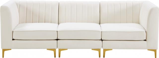 Rental store for ALINA CREAM VELVET 3PC SOFA in Tulsa OK