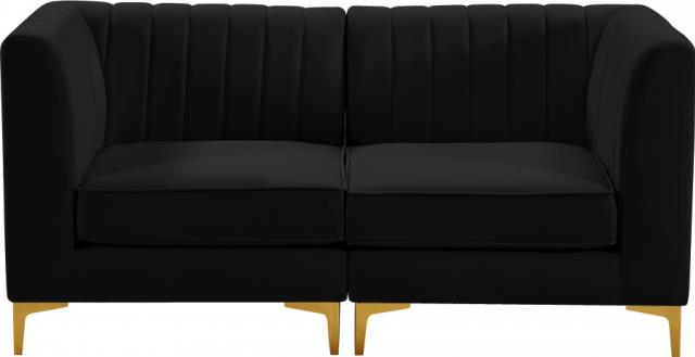 Rental store for ALINA BLACK VELVET 2PC LOVESEAT in Tulsa OK