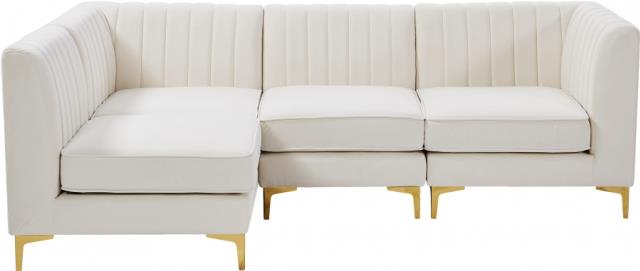 Rental store for ALINA CREAM VELVET 4PC SECTIONAL in Tulsa OK