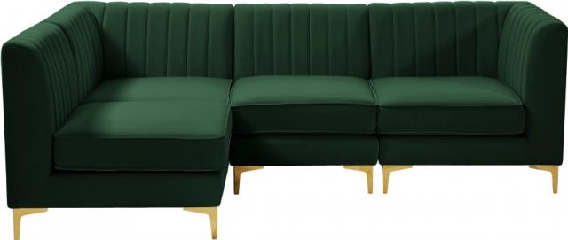 Rental store for ALINA GREEN VELVET 4PC SECTIONAL in Tulsa OK