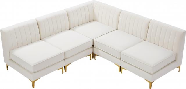 Rental store for ALINA CREAM VELVET 5PC SECTIONAL in Tulsa OK