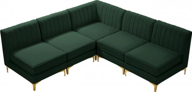 Rental store for ALINA GREEN VELVET 5PC SECTIONAL in Tulsa OK