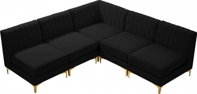Rental store for ALINA BLACK VELVET 5PC SECTIONAL in Tulsa OK