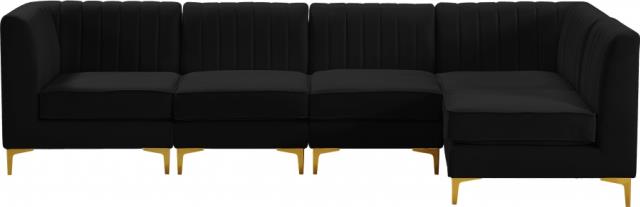 Rental store for ALINA BLACK VELVET 5PC SECTIONAL B in Tulsa OK