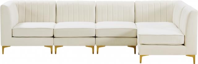 Rental store for ALINA CREAM VELVET 5PC SECTIONAL B in Tulsa OK