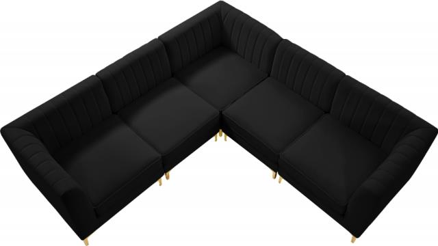 Rental store for ALINA BLACK VELVET 5PC SECTIONAL C in Tulsa OK