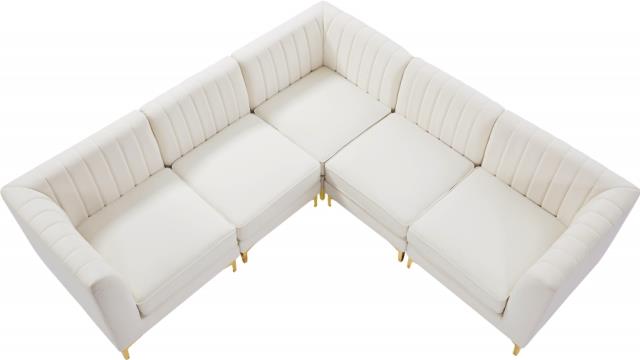 Rental store for ALINA CREAM VELVET 5PC SECTIONAL C in Tulsa OK