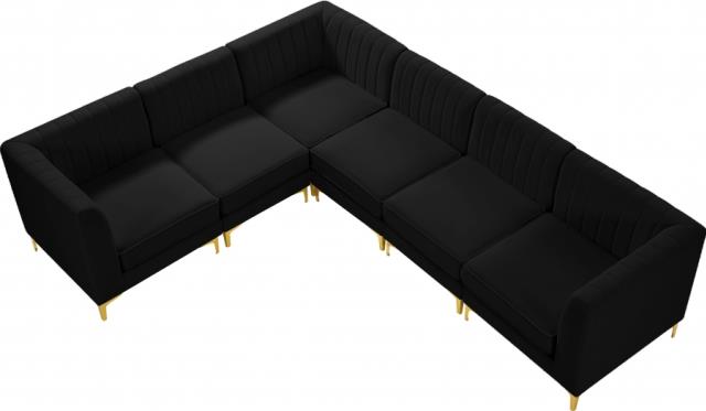 Rental store for ALINA BLACK VELVET 6PC SECTIONAL in Tulsa OK