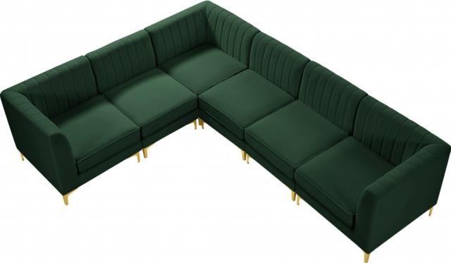 Rental store for ALINA GREEN VELVET 6PC SECTIONAL in Tulsa OK