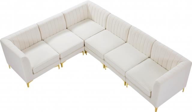 Rental store for ALINA CREAM VELVET 6PC SECTIONAL in Tulsa OK
