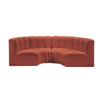 Rental store for ARC COGNAC VELVET 4pc HALF MOON SECT. in Tulsa OK