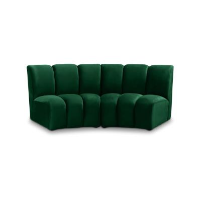 Rental store for ARC Green VELVET 2pc CURVED SECTIONAL in Tulsa OK