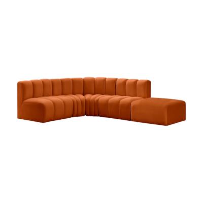 Rental store for ARC Cognac VELVET 5pc L-CURVE SECTIONAL in Tulsa OK