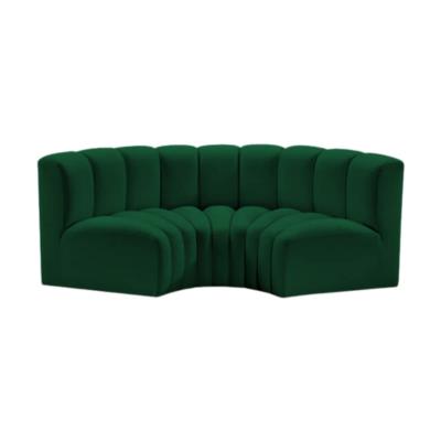 Rental store for ARC Green VELVET 3pc CURVED SECTIONAL in Tulsa OK