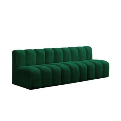 Rental store for ARC Green VELVET 3pc STRAIGHT SECTIONAL in Tulsa OK