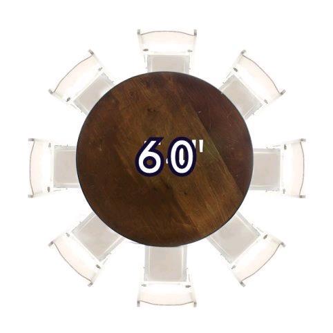 Rental store for Table 60  Round Wood in Tulsa OK