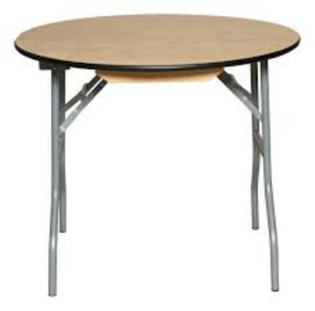 Rental store for 36  Round Wood Table  two legs in Tulsa OK