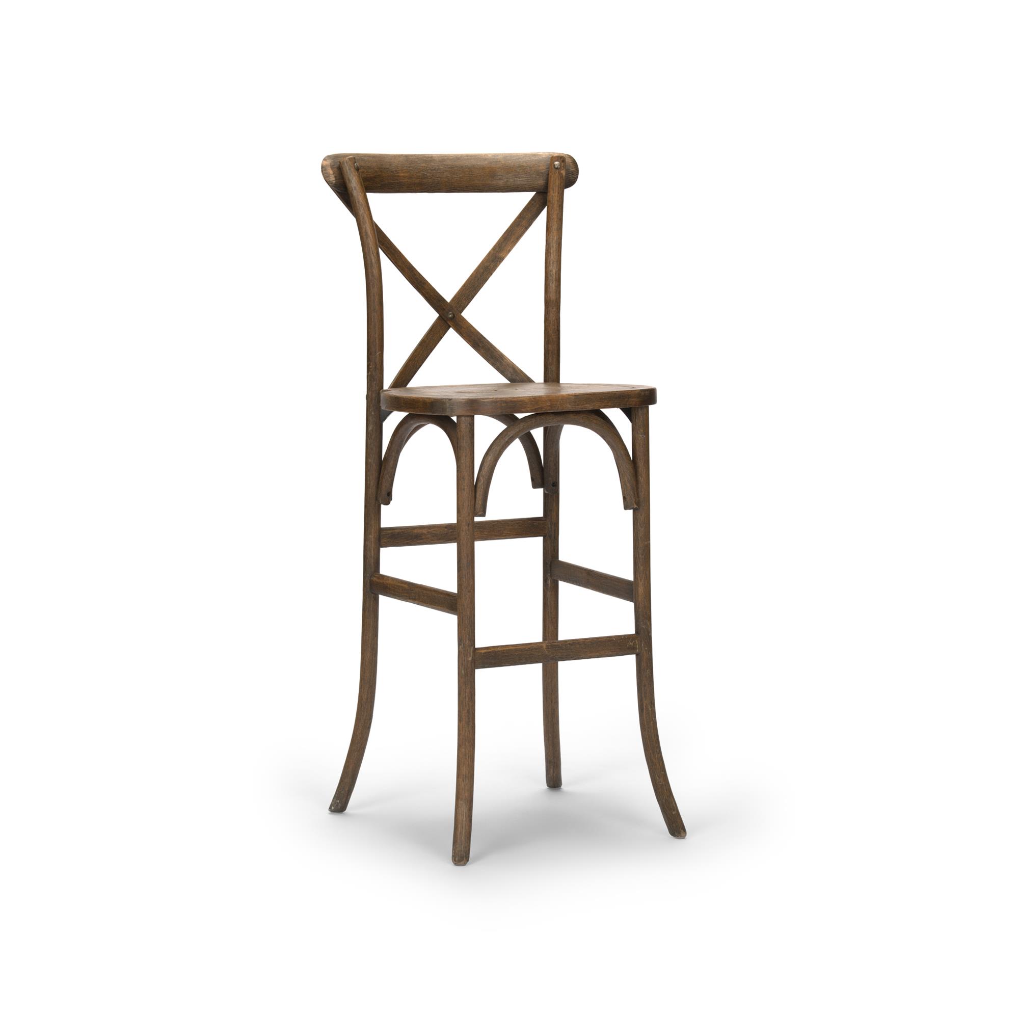Rental store for Crossback Barstool with Wooden Seat in Tulsa OK