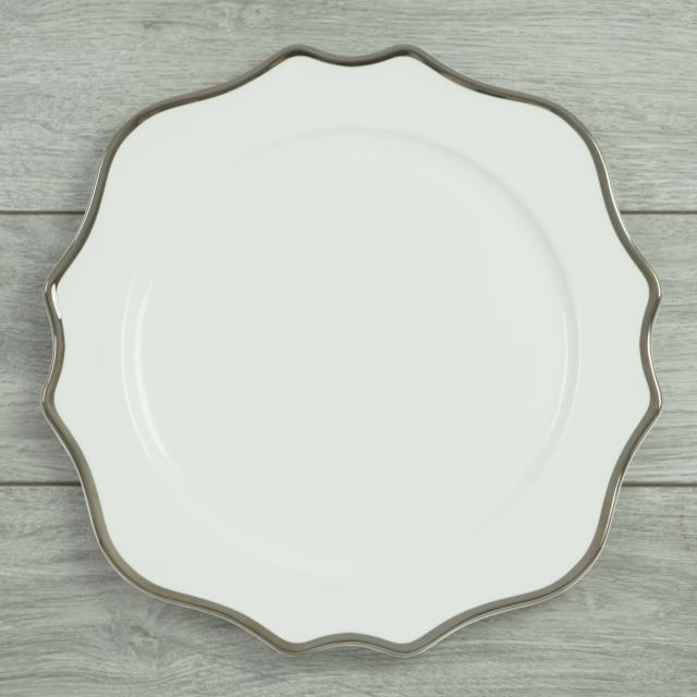 Rental store for Trieste Silver Charger Plate 12.5 in Tulsa OK