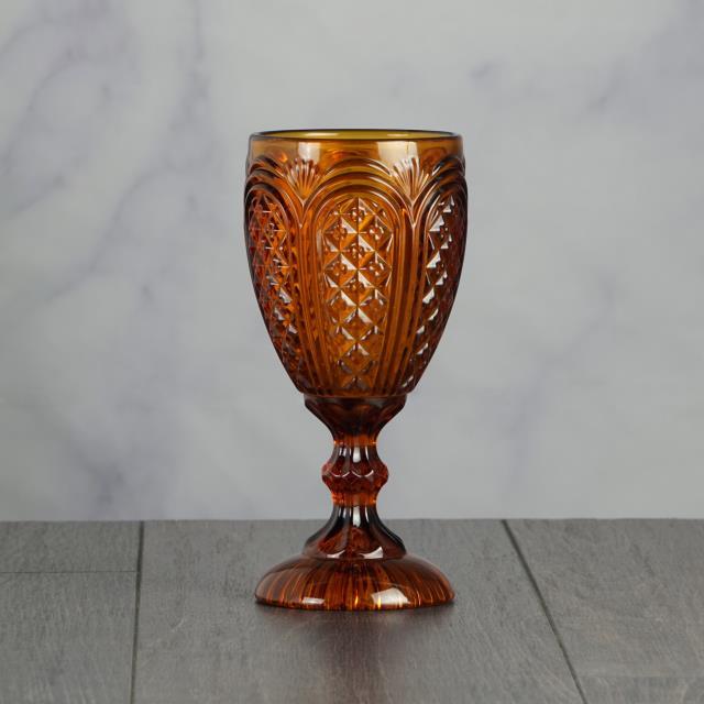 Rental store for Carousel Goblet Amber Dark Glass 11oz in Tulsa OK
