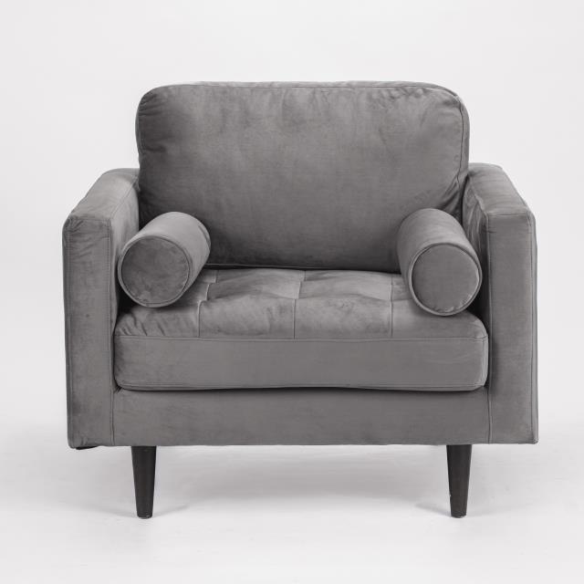 Rental store for ROMA GREY VELVET CHAIR in Tulsa OK