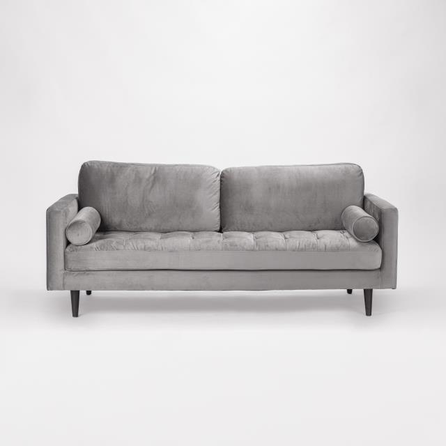 Rental store for ROMA GREY VELVET SOFA in Tulsa OK