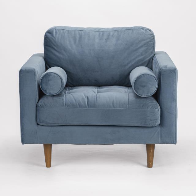 Rental store for ROMA SPA BLUE VELVET CHAIR in Tulsa OK