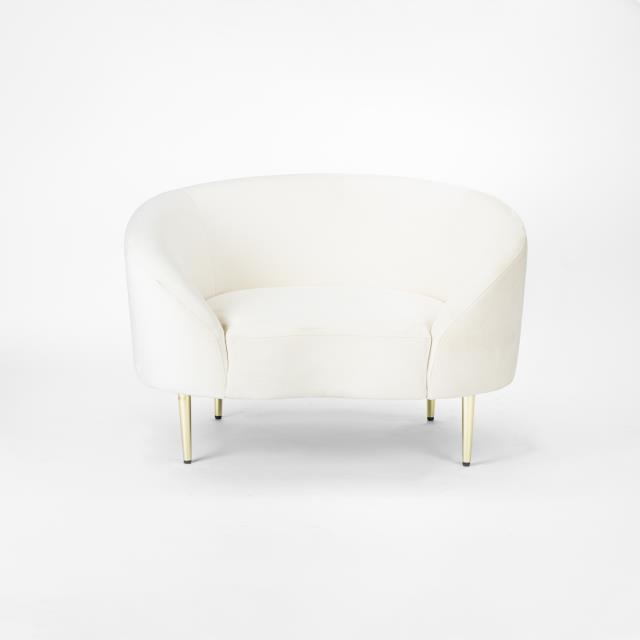 Rental store for Ritz Cream Velvet Chair in Tulsa OK