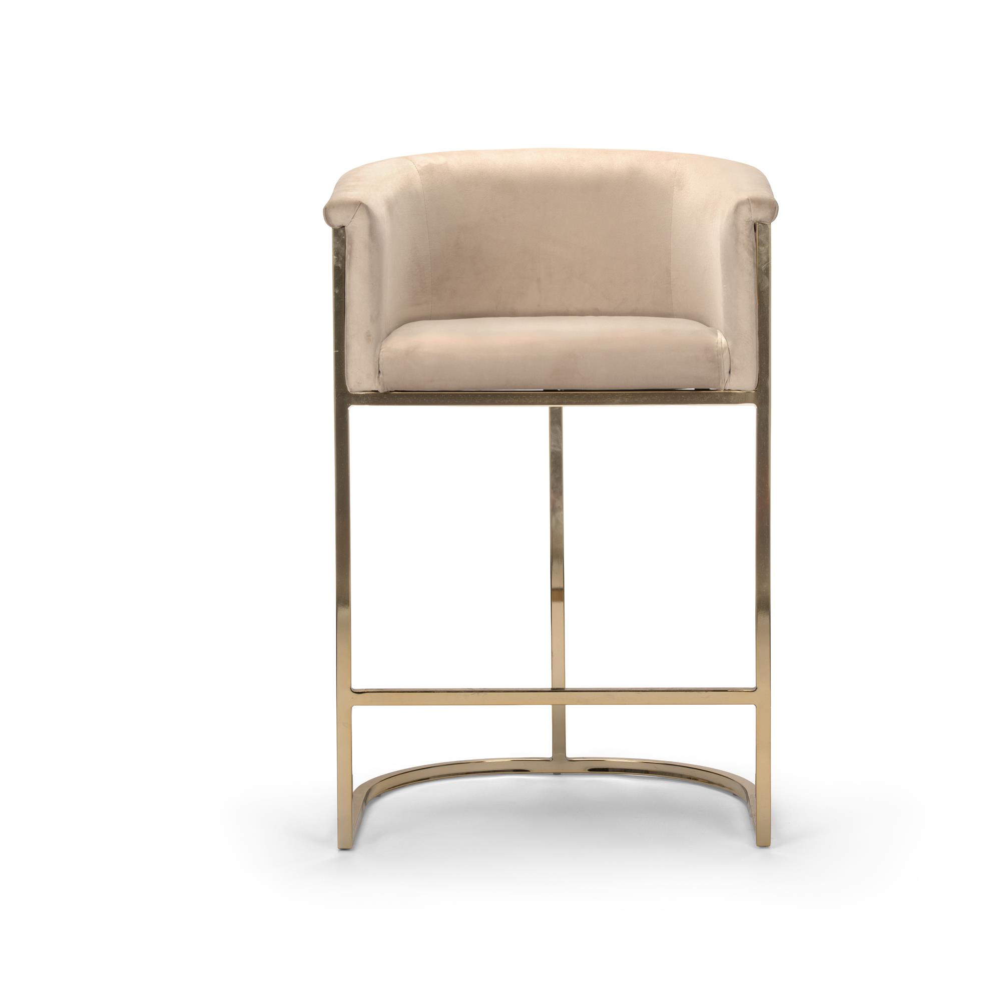 Where to find Donatella Beige Velvet Counter Stool in Tulsa